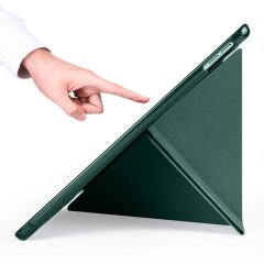 iPad 10.2 2021 (9.Nesil) Kılıf Tri Folding Kalem Bölmeli Standlı Kılıf