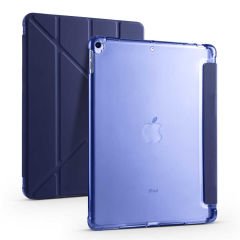 iPad 10.2 2021 (9.Nesil) Kılıf Tri Folding Kalem Bölmeli Standlı Kılıf
