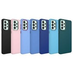 Samsung Galaxy A53 5G Metal Çerçeve ve Buton Tasarımlı Silikon Luna Kapak kılıf