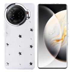 Tecno Camon 30 Pro 5G Kılıf Airbag Tasarımlı Simli Şeffaf Kutup Kapak