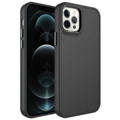 iPhone 14 Pro Kılıf Metal Çerçeve ve Buton Tasarımlı Sert Botox Kapak
