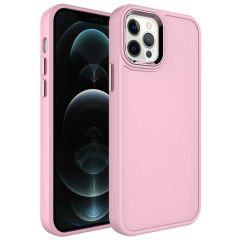 iPhone 14 Pro Kılıf Metal Çerçeve ve Buton Tasarımlı Sert Botox Kapak