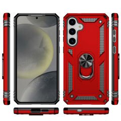 Samsung Galaxy S24 Plus Kılıf Vega Tank Sert Yüzüklü Standlı Zırh Koruma Kapak