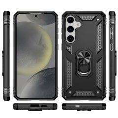 Samsung Galaxy S24 Plus Kılıf Vega Tank Sert Yüzüklü Standlı Zırh Koruma Kapak