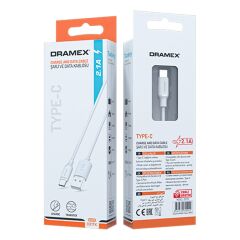 Dramex D21TK Type-C Data/Şarj Kablosu 2.1A 1mt Beyaz