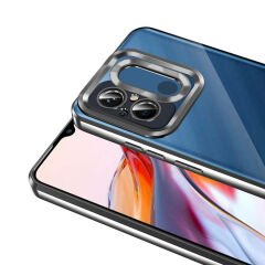 Xiaomi Redmi 12C Kılıf Kamera Korumalı Logo Gösteren Omega Kapak