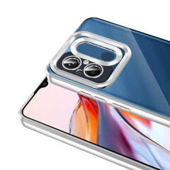 Xiaomi Redmi 12C Kılıf Kamera Korumalı Logo Gösteren Omega Kapak
