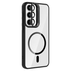 Samsung Galaxy A35 Kılıf Standlı ve Kamera Lens Hediyeli Kablosuz Şarj Özellikli Etro Kapak