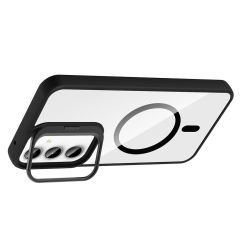 Samsung Galaxy A35 Kılıf Standlı ve Kamera Lens Hediyeli Kablosuz Şarj Özellikli Etro Kapak