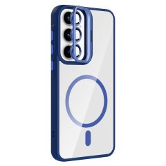 Samsung Galaxy A35 Kılıf Standlı ve Kamera Lens Hediyeli Kablosuz Şarj Özellikli Etro Kapak