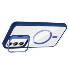 Samsung Galaxy A35 Kılıf Standlı ve Kamera Lens Hediyeli Kablosuz Şarj Özellikli Etro Kapak