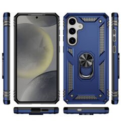 Samsung Galaxy S24 Kılıf Vega Tank Sert Yüzüklü Standlı Zırh Koruma Kapak
