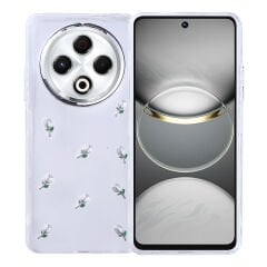 Tecno Spark 30 Kılıf Airbag Tasarımlı Simli Şeffaf Kutup Kapak