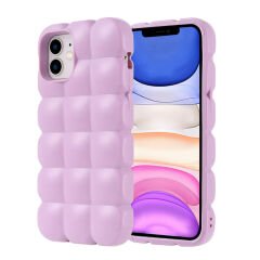 iPhone 11 Kılıf Parlak Esnek Silikon Dom Dom Kapak