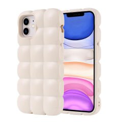iPhone 11 Kılıf Parlak Esnek Silikon Dom Dom Kapak
