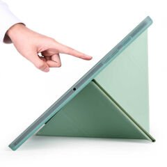 Samsung Galaxy Tab A7 10.4 T500 2020 Kılıf Tri Folding Kalem Bölmeli Standlı Kılıf