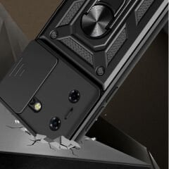 Tecno Pova 5 Kılıf Magnetik Standlı Kamera Korumalı Sürgülü Vega Kapak