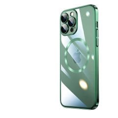 iPhone 14 Pro Kılıf Wireless Şarj Özellikli Sert PC Riksos Magsafe Kapak