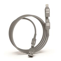 Syrox C142 60W PD Örgü 4 In 1 Çoklu Şarj Data Kablo USB To Type-C Type-C To Type-C Type-C To Lightning USB To Lightning