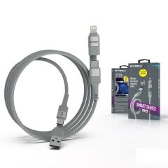 Syrox C142 60W PD Örgü 4 In 1 Çoklu Şarj Data Kablo USB To Type-C Type-C To Type-C Type-C To Lightning USB To Lightning