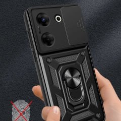 Tecno Camon 20 Pro 5G Kılıf Magnetik Standlı Kamera Korumalı Sürgülü Vega Kapak Kılıf