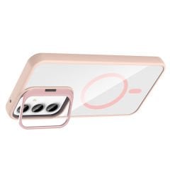 Samsung Galaxy A55 Kılıf Standlı ve Kamera Lens Hediyeli Kablosuz Şarj Özellikli Etro Kapak