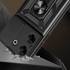 Tecno Camon 20 Pro 4G Kılıf Magnetik Standlı Kamera Korumalı Sürgülü Vega Kapak Kılıf