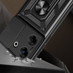 Tecno Camon 20 Kılıf Magnetik Standlı Kamera Korumalı Sürgülü Vega Kapak