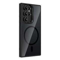 Samsung Galaxy S22 Ultra Kılıf Standlı ve Kamera Lens Hediyeli Kablosuz Şarj Özellikli Etro Kapak