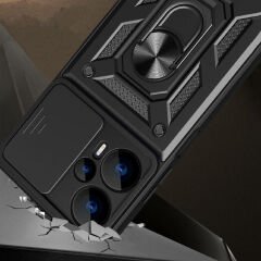 Xiaomi Poco F5 Kılıf Magnetik Standlı Kamera Korumalı Sürgülü Vega Kapak Kılıf