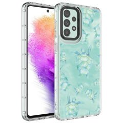 Samsung Galaxy A53 5G Kamera Korumalı Renkli Desenli Sert Silikon Korn Kapak kılıf