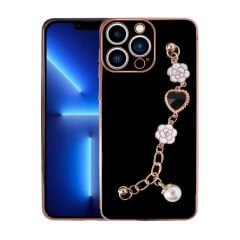 iPhone 14 Pro Max Kılıf El Tutamaçlı Kamera Korumalı Taka Silikon Kapak