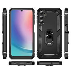 Samsung Galaxy A25 Kılıf Vega Tank Sert Yüzüklü Standlı Zırh Koruma Kapak
