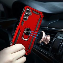 Samsung Galaxy A25 Kılıf Vega Tank Sert Yüzüklü Standlı Zırh Koruma Kapak