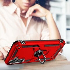 Samsung Galaxy A25 Kılıf Vega Tank Sert Yüzüklü Standlı Zırh Koruma Kapak