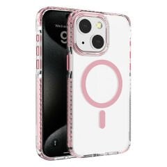 iPhone 15 Kılıf Magsafe Şarj Özellikli Airbagli Takılabilir Askı Aparatlı Nana Kapak