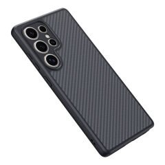 Samsung Galaxy S25 Ultra Kılıf Magsafe Şarj Özellikli Karbon Fiber Tasarımlı Elnino Kapak