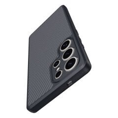 Samsung Galaxy S25 Ultra Kılıf Magsafe Şarj Özellikli Karbon Fiber Tasarımlı Elnino Kapak