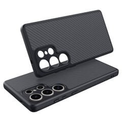 Samsung Galaxy S25 Ultra Kılıf Magsafe Şarj Özellikli Karbon Fiber Tasarımlı Elnino Kapak