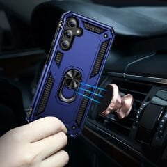 Samsung Galaxy A15 Kılıf Vega Tank Sert Yüzüklü Standlı Zırh Koruma Kapak