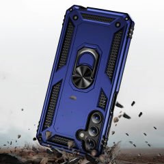 Samsung Galaxy A15 Kılıf Vega Tank Sert Yüzüklü Standlı Zırh Koruma Kapak