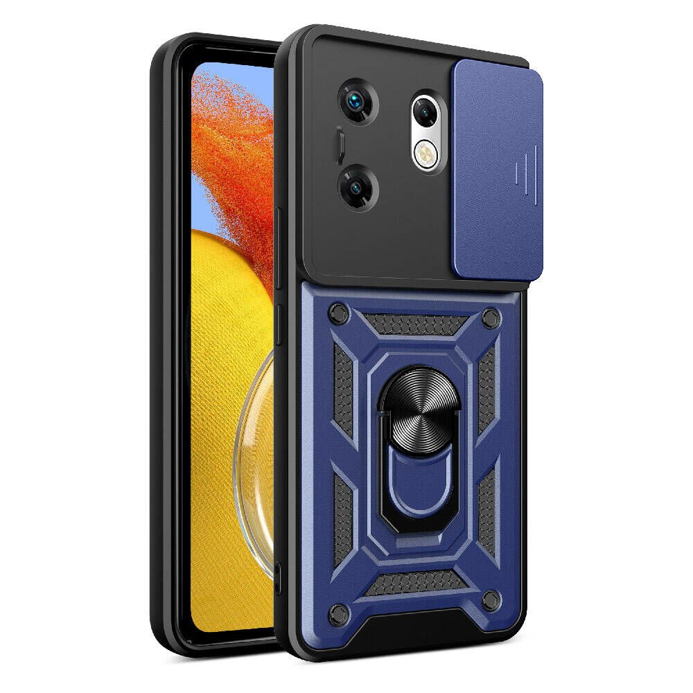 İnfinix Zero 30 4G  Kılıf Magnetik Standlı Kamera Korumalı Sürgülü Vega Kapak Kılıf