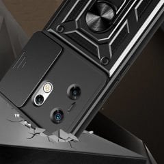 İnfinix Zero 30 4G  Kılıf Magnetik Standlı Kamera Korumalı Sürgülü Vega Kapak Kılıf