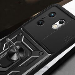 İnfinix Zero 30 4G  Kılıf Magnetik Standlı Kamera Korumalı Sürgülü Vega Kapak Kılıf