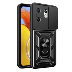 İnfinix Zero 30 4G  Kılıf Magnetik Standlı Kamera Korumalı Sürgülü Vega Kapak Kılıf