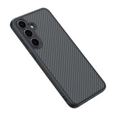 Samsung Galaxy S25 Kılıf Magsafe Şarj Özellikli Karbon Fiber Tasarımlı Elnino Kapak