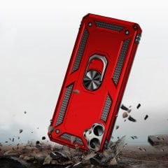 Samsung Galaxy A05 Kılıf Vega Tank Sert Yüzüklü Standlı Zırh Koruma Kapak