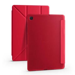 Samsung Galaxy Tab S6 Lite P610 Kılıf Tri Folding Kalem Bölmeli Standlı Kılıf