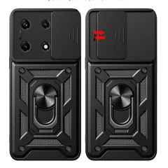 İnfinix Note 30 Pro Kılıf Magnetik Standlı Kamera Korumalı Sürgülü Vega Kapak