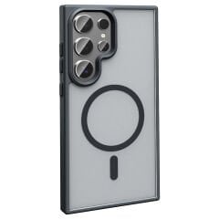 Samsung Galaxy S25 Ultra Kılıf Kablosuz Şarj Özellikli Mat Arka Yüzey Sio Kapak